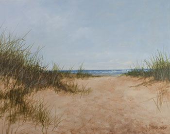 Struna Galleries of Brewster and Chatham, Cape Cod Paintings of New England and Cape Cod  - Spring Walk